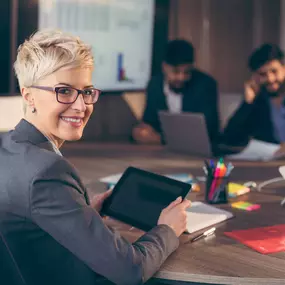 Group of business people working in an office