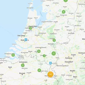 Locaties van onze Cisco Meraki installaties in Nederland en België