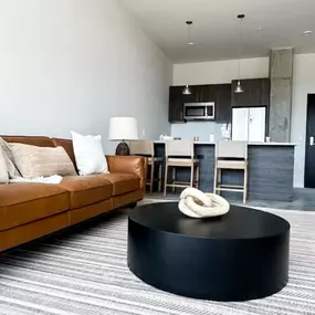 Living room and kitchen
