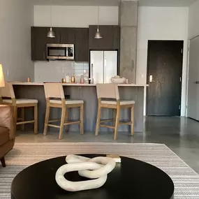 Kitchen and living room