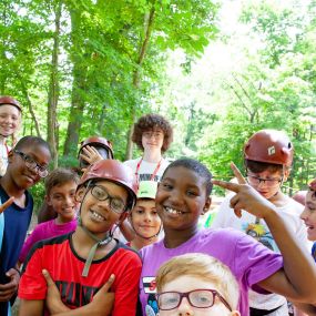 Campers at the Ropes Course