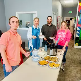 Happy Fat Tuesday! We’re celebrating with a delicious spread of homemade red beans and rice, cornbread, and boudin—Southern comfort food at its finest from our favorite cook, Shasta!