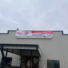 Willard Air Conditioning & Plumbing building sign