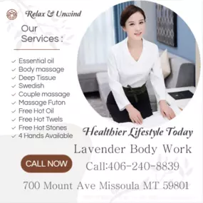 As Licensed massage professionals, my intention is to provide quality care, 
inspire others toward better health, and utilize my training and experience 
in therapeutic bodywork to put your mind and body at ease.