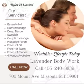 A couple's massage is just like any other massage service, 
but you and your partner receive the massage at the same time, 
on separate tables, and by two different massage therapists. 
The massage is generally offered in a private room on side-by-side massage tables.