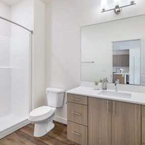 Bathroom at Retreat at Homestead Apartments in Logan, UT