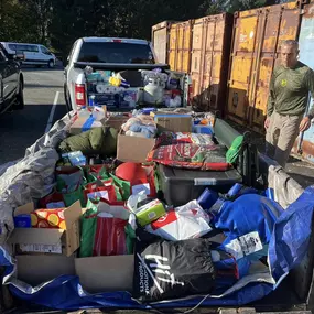 I am truly humbled at what I saw yesterday as we took two trucks and a trailer to the Summit Pickleball distribution center in Boone. They reloaded us to get supplies to more rural Mount Vernon Church and Cove Creek Elementary school. The amount of volunteers from everywhere was amazing -trucks, helicopters, 4 wheelers, and hikers getting supplies to those unreachable by car. One of the workers where we had lunch was headed after her shift to the distribution center to volunteer, even though she