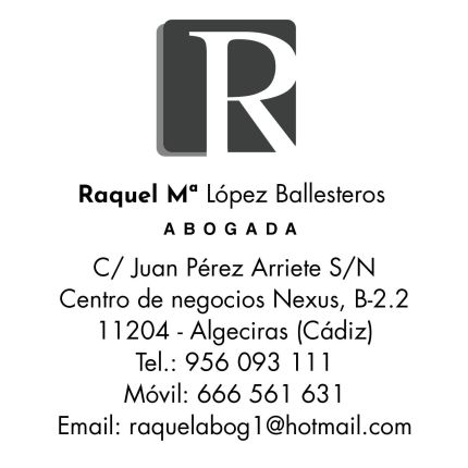 Logo fra Raquel Lopez Ballesteros, Abogada