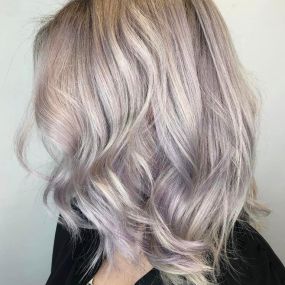 Creamy lilac latte