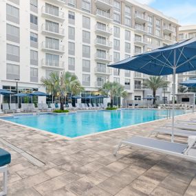 Resort Style Heated Pool at The Marc Luxury Apartments in Palm Beach Gardens FL