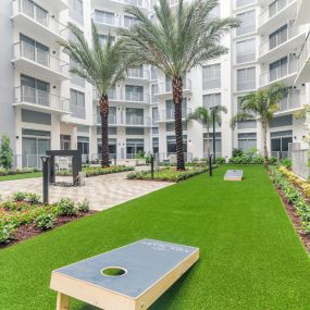 Cornhole at The Marc Luxury Apartments in Palm Beach Gardens FL