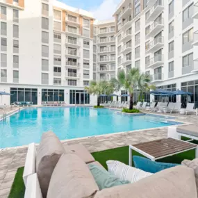 Heated Swimming Pool at The Marc Luxury Apartments in Palm Beach Gardens FL