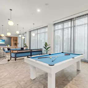 Lounge with Billiards at The Marc Luxury Apartments in Palm Beach Gardens FL