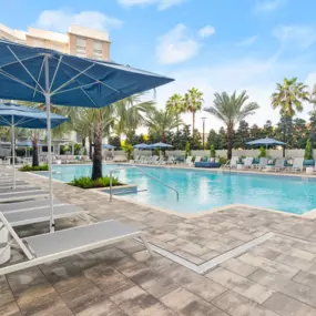 Heated Swimming Pool at The Marc Luxury Apartments in Palm Beach Gardens FL