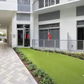 Putting Green at The Marc Luxury Apartments in Palm Beach Gardens FL