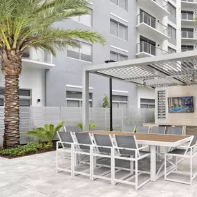 Summer Kitchen with BBQ Grills at The Marc Luxury Apartments in Palm Beach Gardens FL