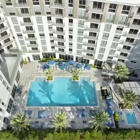 Resort-Inspired Pool Deck at The Marc Luxury Apartments in Palm Beach Gardens FL