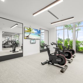 Yoga and Spin Studio at Vista Sur luxury apartments in Naranja, FL