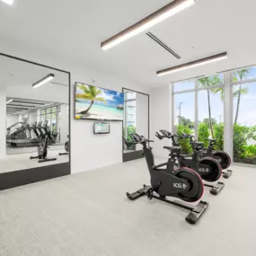 Yoga and Spin Studio at Vista Sur luxury apartments in Naranja, FL