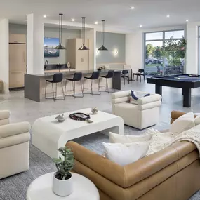 Club Room with Billiards at Vista Sur luxury apartments in Homestead, FL