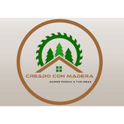 Logotipo de Creado con madera