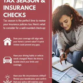 Tax season is the ideal time to get your insurance in order. Taking a moment to review these areas now can help you stay ahead of any unexpected surprises down the road. Ready to talk? Reach out today to make sure your coverage is as strong as your goals.