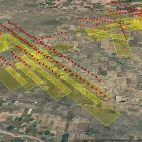 This image, captured by Synergy Mapping, Inc. in Colorado, uses airborne GPS/GNSS surveying services to provide precise data for the Engineering & Construction industry, aiding in site mapping.