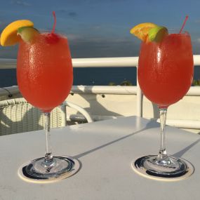 Cocktails on our Sunset Deck