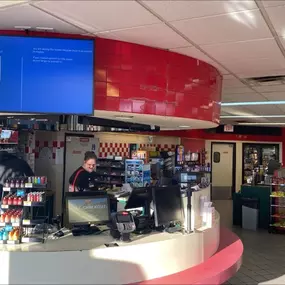 Cashier Counter of Kum & Go in Broken Arrow, Oklahoma.