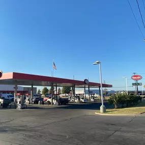 Gas pumps at Kum & Go in Tulsa, Oklahoma.