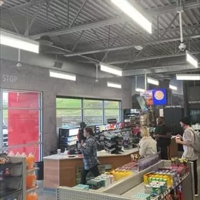 Cashier Counter of Maverik in Tulsa, Oklahoma.