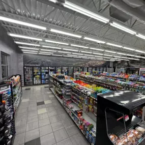 Aisles of a Kum & Go in Owasso, Oklahoma.