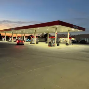 Gas pumps at Kum & Go in Owasso, Oklahoma.