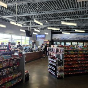 Cashier Counter of a Maverik convenience store in Westminster, Colorado.