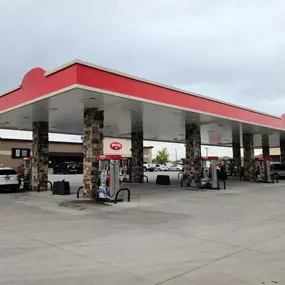 Gas pumps at Maverik in Erie, Colorado.