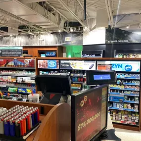 Cashier Counter of Kum & Go in Tulsa, Oklahoma.