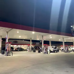 Gas pumps at Kum & Go in Tulsa, Oklahoma.