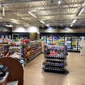 Aisles of a Kum & Go in Tulsa, Oklahoma.