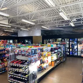 Aisles of a Kum & Go in Tulsa, Oklahoma.