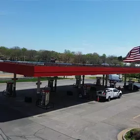 Gas pumps at Kum & Go in Springfield, MO.