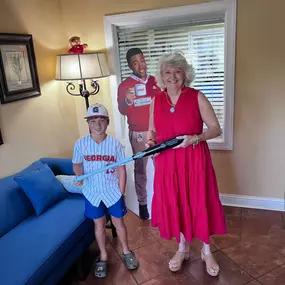 Cheering on our Georgia Baseball boys!