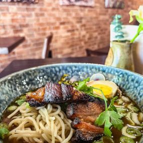 noodle bowl plated.