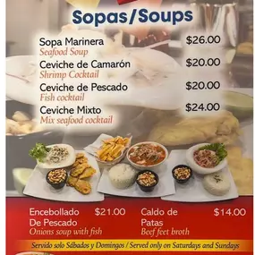 Soup Menu