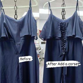 At Fashion Alterations & Bridal Sewing, we can add a corset into your favorite dress.