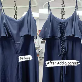 At Fashion Alterations & Bridal Sewing, we can add a corset into your favorite dress.