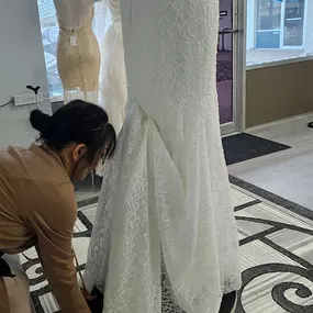 At Fashion Alterations & Bridal Sewing we can make your wedding gown into your dream dress by making it fit you perfectly.