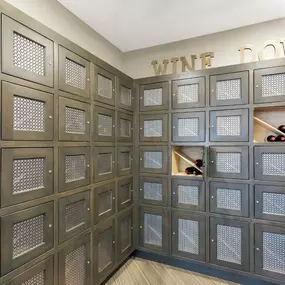The Climate Controlled Personal Wine Storage at Westwood Green Apartments offers a secure space for wine lovers.