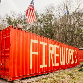 North GA Fireworks Container and USA Flag