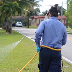 Our Team Spraying Pesticide