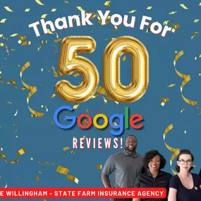 Thank you to everyone who helped us reach 50 Google reviews!